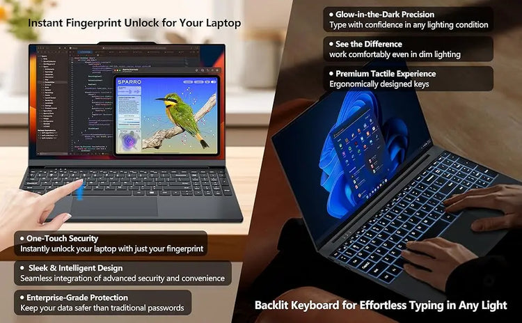 ACEKAMAS 15.6" intel Core i9 10980HK Fingerprint Laptop - ElectronAge