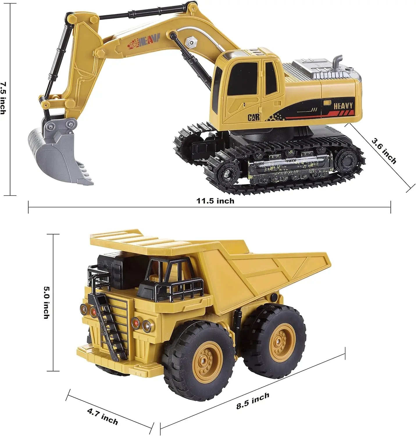 JOYFY 2 PCS Remote Control Construction Vehicle - ElectronAge