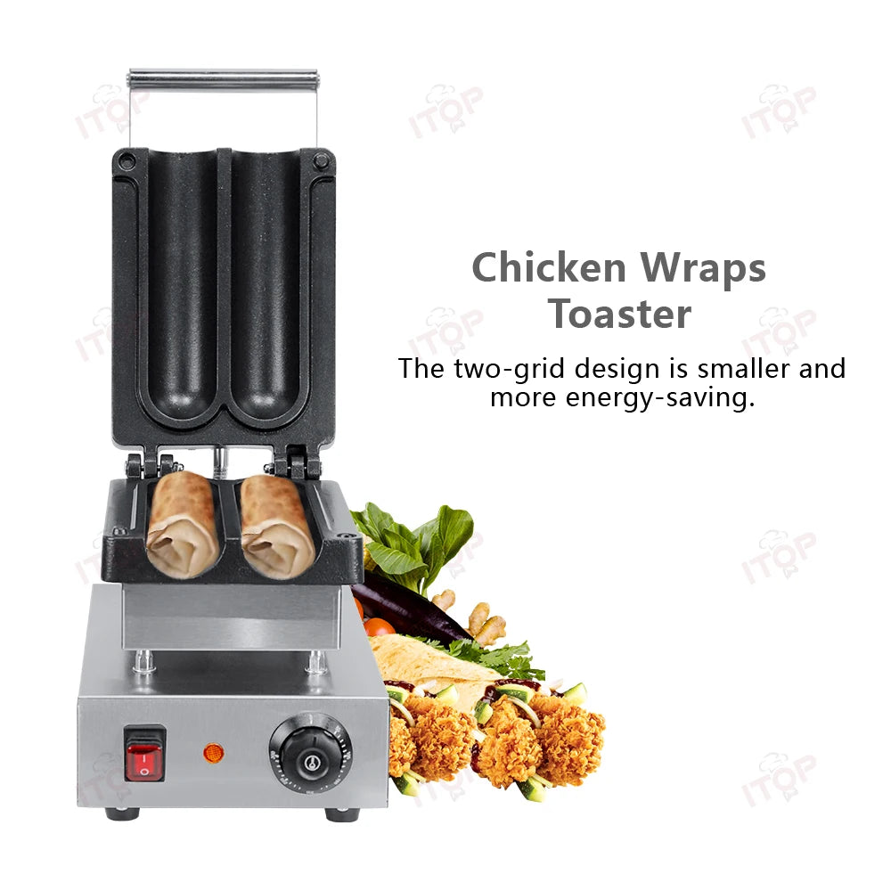 Shawarma Gyro Toaster Tortilla Wrap Sandwich Buritto Press Maker Machine Heater Warmer Roll Durum Doner Kebab Grill Griddle - ElectronAge
