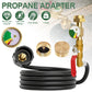 Propane Tank Refill Adapter Propane Bottle Connector With Glow In The Dark Gauge Brass Connector With Hose For Outdoor Stove BBQ