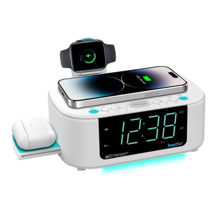 CKSW5010 Smartset Wireless Charging, Dual Alarm FM Clock - ElectronAge