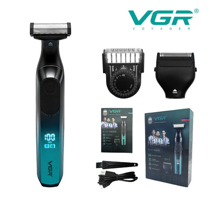 VGR Electric Shaver Rechargeable Shaving Machine Portable Beard Trimmer IPX6 Waterproof Face Shaver Safety Trimmer for Men V-361