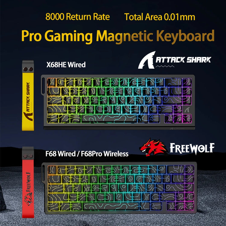 Magnetic Switch Keyboard ATTACK SHARK X68HE - ElectronAge