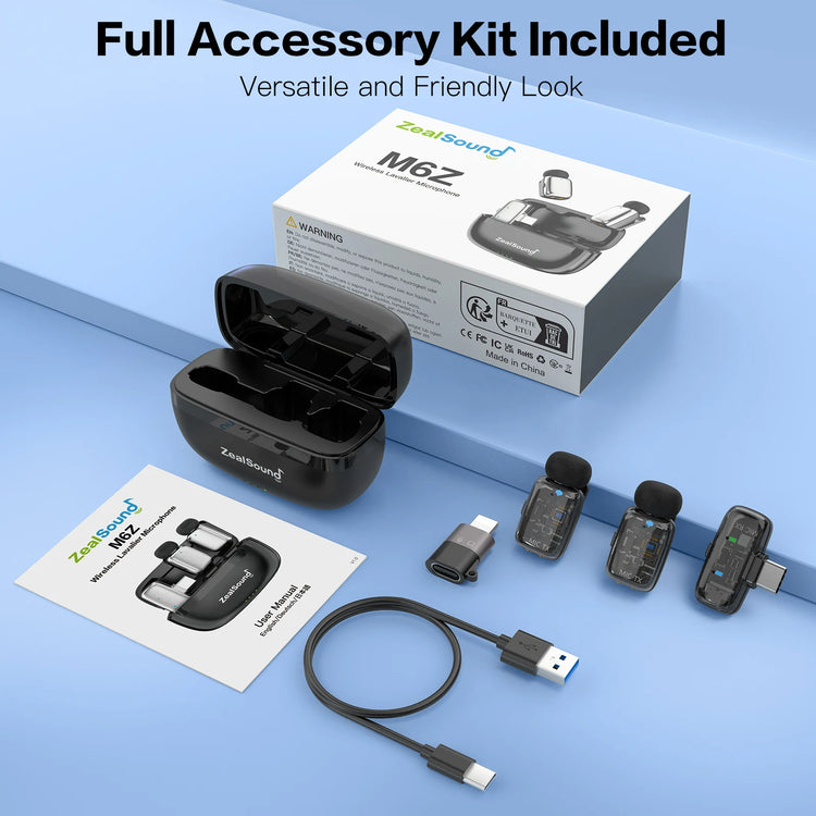 ZealSound Wireless Microphone with Transparent Shell - ElectronAge