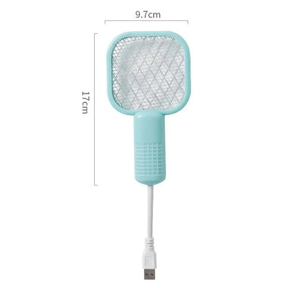 Small Electric Mosquito Killer 5 Layer Security Net Compact Portable USB Interface Electric Fly Swatter for Home Outdoor Camping