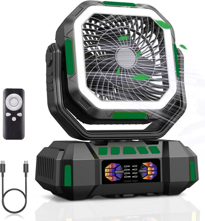 Rechargeable Portable camping Fan 40000mah 720° Rotating Hanging Fan Night Light Air Cooler Outdoor Camping Tent fans ventilador