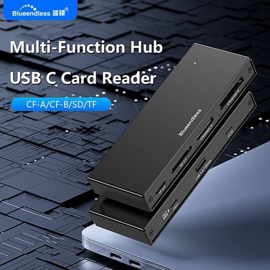 Blueendless Card Reader 6 In 1 CFexpress A B SD4.0 TF4.0 USB 3.2 10Gbps Memory Card Adapter for  Laptop PC Multi Port Type C Hub