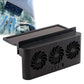 Solar Powered Car Radiator Cooling Fan With 3 Air Outlets Car Window Air Vent Fan USB Powered Auto Ventilation Fan For All Cars