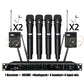 Leicozic 4 Channel Wireless Microphone Professional Radio System - ElectronAge