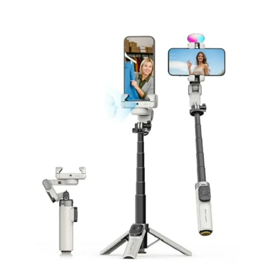 AOCHUAN 4 in 1 Phone Gimbal with 360 Rotation for iPhone and Android Selfie Stick Tripod w/Auto Face Tracking and Wireless Remo