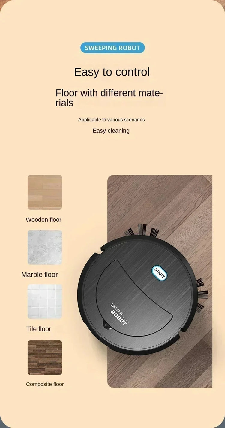 XMSJ 3 in 1 Smart Sweeping Robot Vacuum Cleaner - ElectronAge