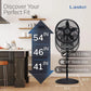 Adjustable Height Pedestal Fan with Remote, Timer, 3 Speeds for Bedroom and Living Room Cooling, 18-Inch Black