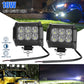 2-4 pcs Car Led Light Bar 18W Work Light Lamp spot flood beam 4" Motorcycle Tractor Boat Off Road 4WD 4x4 Truck SUV ATV 12V 24V