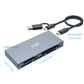 6 in 1 Multi XQD Reader USB C USB 3.0 XQD/SD/TF/MS/XD/CF Reader Memory Card Reader Multi-Card Reader Adapter for Sony G/M Series
