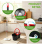 360° Spin Mop Bucket Sets with Wring System in 3 Microfiber Heads, 47" Extended Handle Floor Cleaning