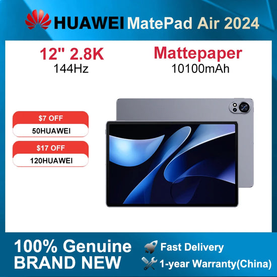 2024 Mattepaper HUAWEI MatePad Air 12-inch 144Hz 2.8k 10100mAh