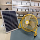 14 Inch Portable Rechargeable Table Fan with Solar Panel Powered and AC Charger Dual Input for Household, Camping, Fishing