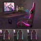 Pink Gaming Chair with Speakers and Led Lights - ElectronAge