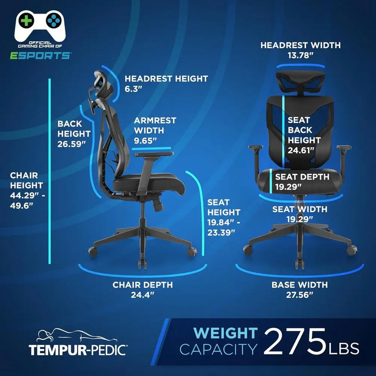 Auto-Adaptive Ergonomic Gaming Chair with Lumbar Support - ElectronAge