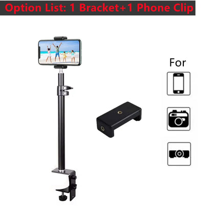 Roreta Desk Mount Stand DSLR Camera C Clamp Light Photographic Light Boom Stand With Ball Head for Phone Video Ring Light Zoom