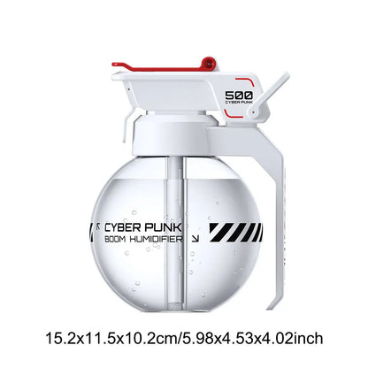 2025 Grenade Air Humidifier Cyberpunk Decorative Essential Oil Diffuser E-sports Desktop Aromatherapy Diffuser for Bedroom Home