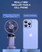 5000mAh Handheld Mini Fan Wireless USB Rechargeable Portable Digital Display Phone Holder Fan 5 Speed Foldable Neck Hanging Fans