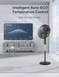 18 inch Oscillating Pedestal Fan with Remote, LED Display, 5 Speeds & 7-Hour Timer