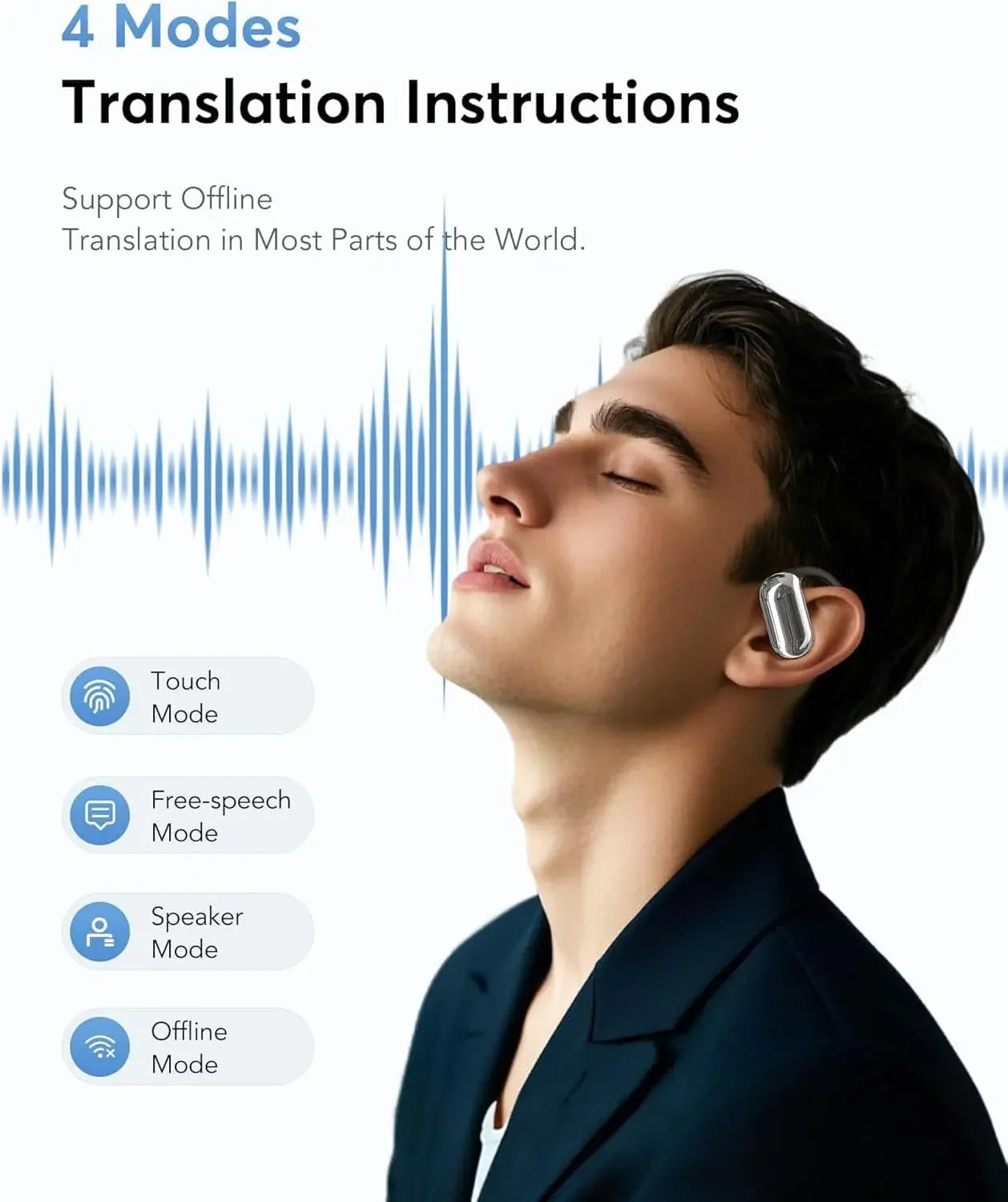 UYUXIO Real Time Translator Headphones - ElectronAge