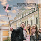 40in Retractable Selfie Stick Tripod with Wireless Remote & Light, Portable for All Phones
