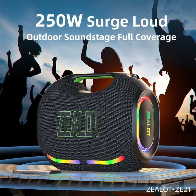 ZEALOT-ZE21 250W Big Power Wireless TWS Subwoofer - ElectronAge