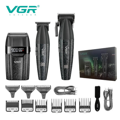 VGR Hair Trimmer Professional Hair Clippers Trimmer Hair Cutting Machine 9000 RPM Haircut Barber Cordless Trimmer for Men V-640