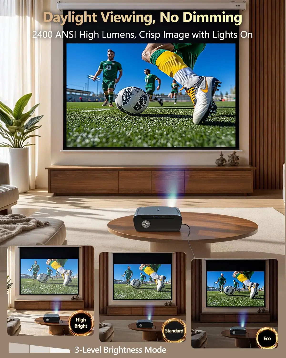 XMSJ 4K Smart Projector with HDR10 - ElectronAge
