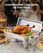 SucceBuy 8 Qt 4 Pack Chafing Dish Buffet Set Stainless Steel Chafer with 2 Full Size and 4 Half Size Pans Catering Warmer Server - ElectronAge