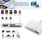 5-in-1 OTG SD TF Memory Card Reader Lightning Type C for iPhone 15 16 iPad Huawei Xiaomi Android MacBook Free 32GB USB Drive