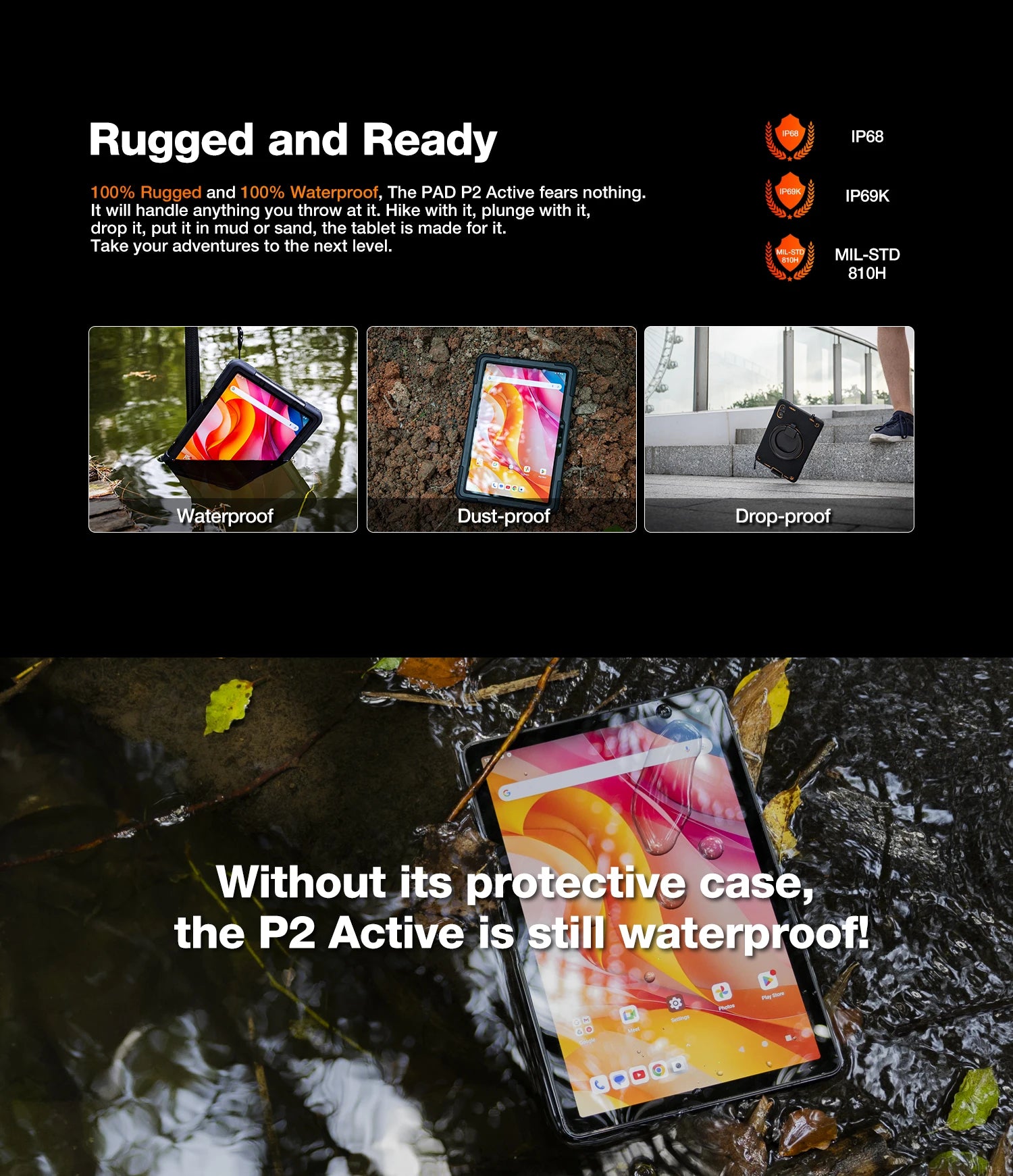 AGM PAD P2 Active 11” FHD Rugged Tablet - ElectronAge