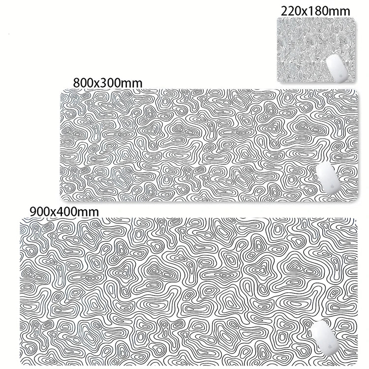Admisitr XXL Desk Mat Black And White Strata Liquid Mousepad - ElectronAge