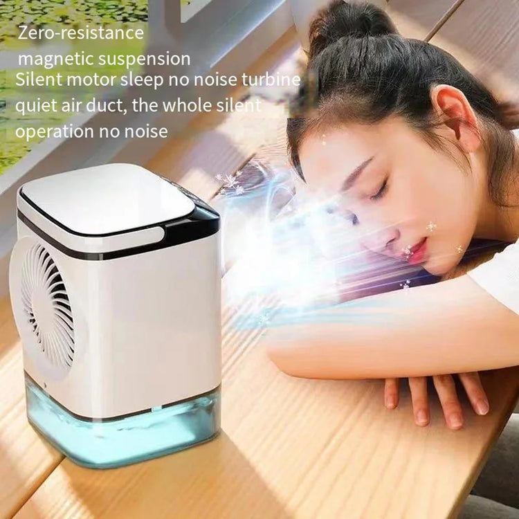 USB Portable Air Conditioner Fan Mini 3 Gears Home Desktop Cooling Fan LED Night Lamp Air Cooler for Room Office Camping 선풍기 - ElectronAge