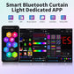 RGBIC Curtain Light String USB Plug Remote Control LED Curtain Light APP Bluetooth Control String Lights for Room Decorations