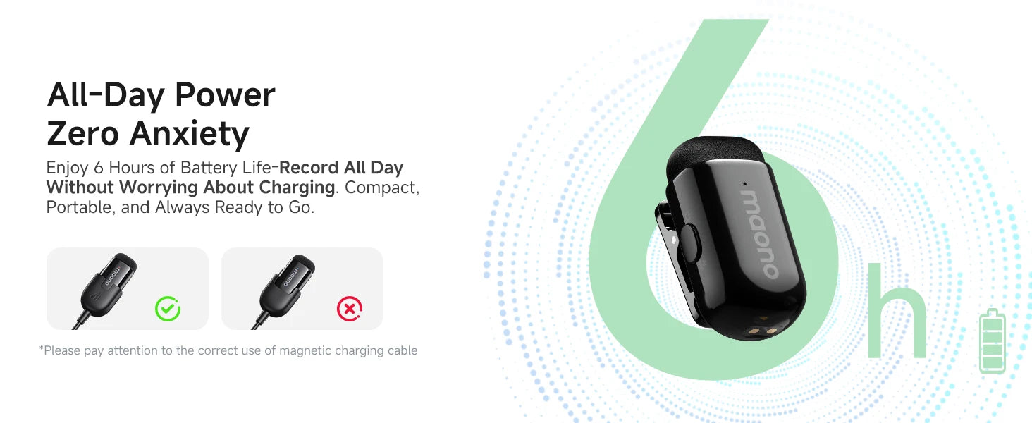 maono T1mini Wireless Lapel Microphone for Phone-Noise Cancellation - ElectronAge