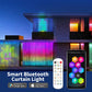 2m*2m/3m Smart Curtain Lights Bluetooth App LED String RGB Fairy Lights DIY Music Change Display for Window Bedroom Decoration