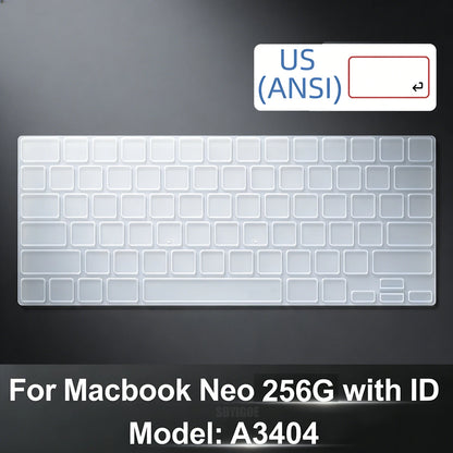 2026 New TPU Keyboard Cover for MacBook Neo 13 A3404, US & EU Layout Compatible, Ultra-Thin Clear Transparent Keyboard Protector