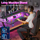 40 Inch Gaming Desk with Power Outlet & LED Lights, L Shaped Computer Gaming Table with 3 Tiers Storage Shelves,, Customized