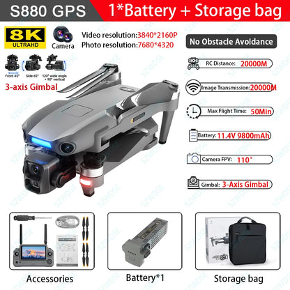 S880 Max Fishing GPS Drone 8K Dual Camera