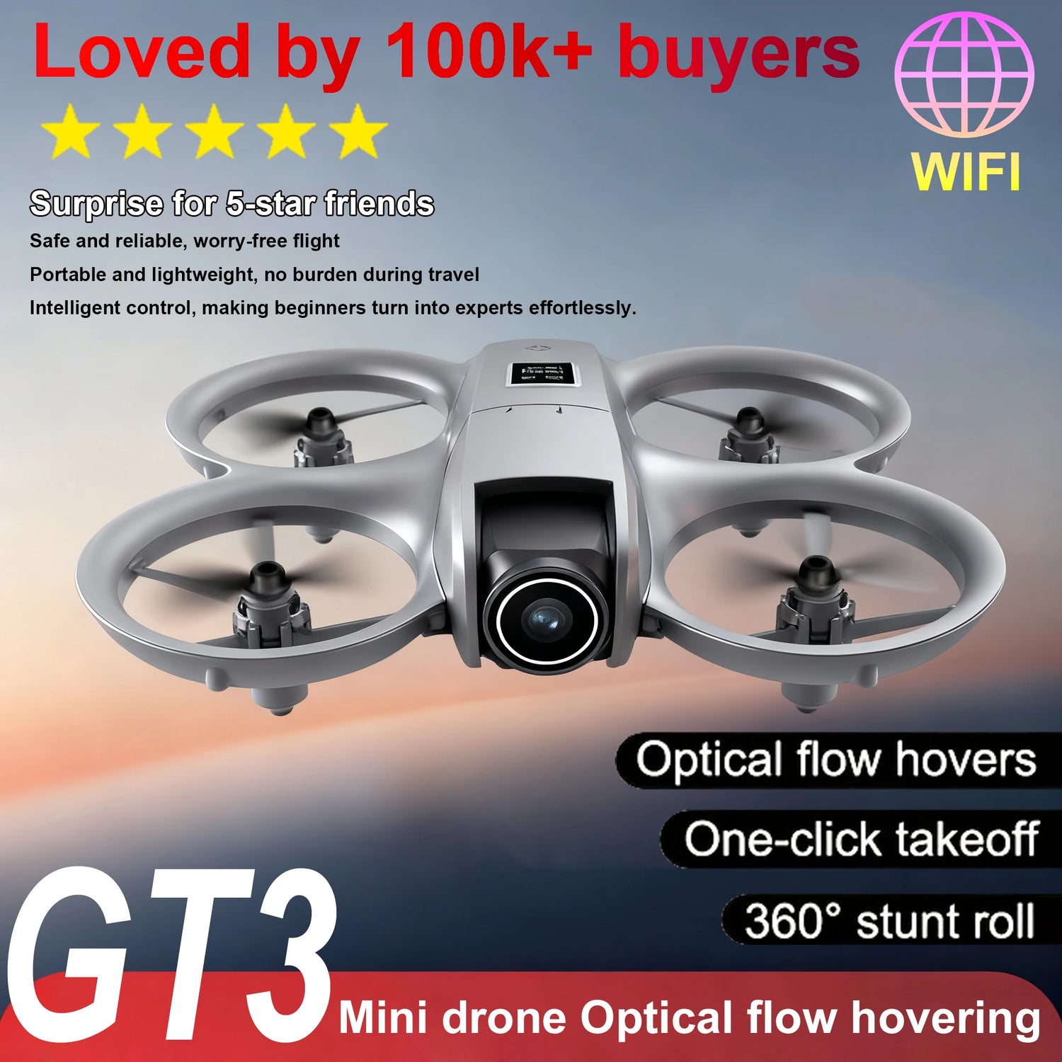 Beginner-Friendly Aerial Drone with Anti-Collision Design - ElectronAge