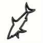 3D Metal Car Shape Sticker Hollow Shark Badge Decal for Cars