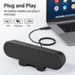 USB Monitor Speaker Bar with Clip-On, HD Stereo Loud Sound for Desktop PC and Laptop, Easily Clamps to Monitor