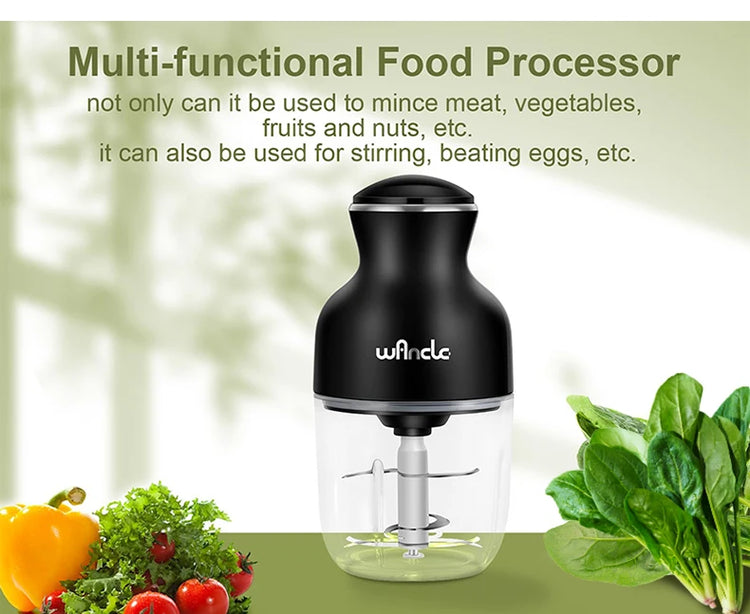 Wancle 0.6L Household Meat Grinder Food Processor - ElectronAge