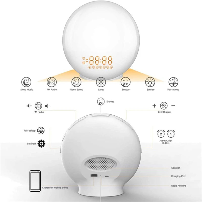 Niditon Wake Up Light Alarm Clock - ElectronAge
