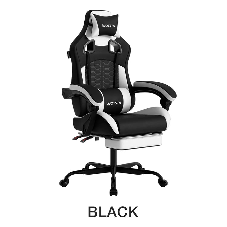 WOTSTA Metal Gaming Chair with Footrest - ElectronAge