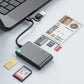 6 IN 1 Smart Multi-function Card Reader USB/Type C to Smart/MS/M2/TF/SIM/SD Memory Card Bank Card Reader for PC Laptop Transfer